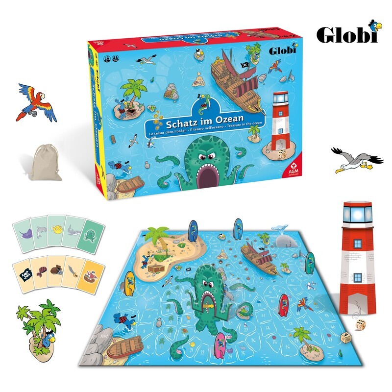 Globi - 3D Leiterlispiel "Schatz im Ozean"