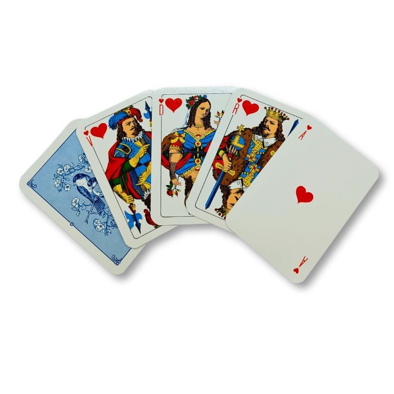 Patience-Karten im Kartonfaltetui, Patience: Patience hellblau