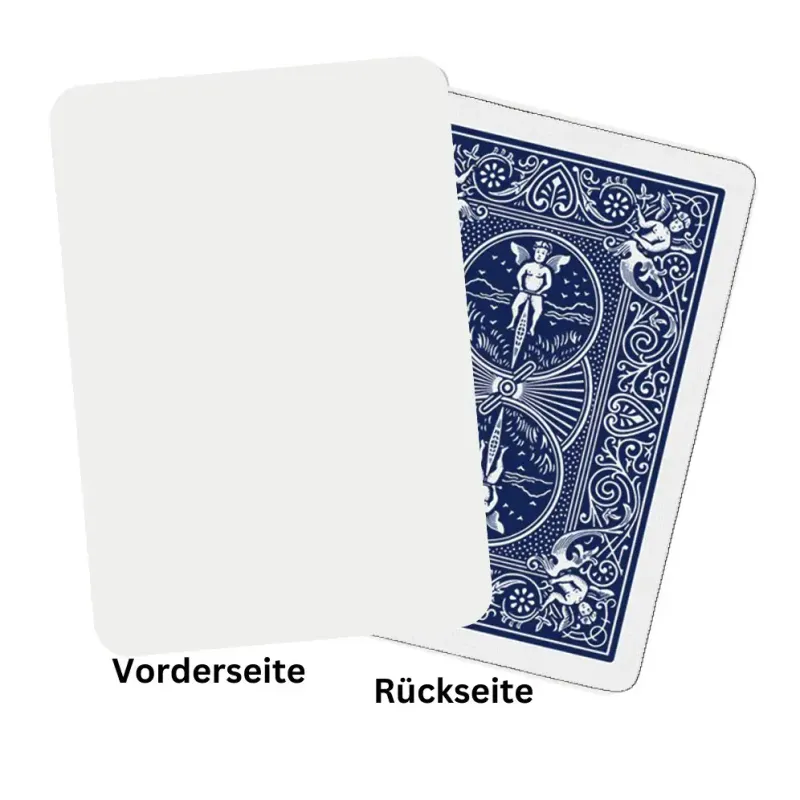 Bicycle Zauberkarten Leere Vorderseite - Rückseite Blau