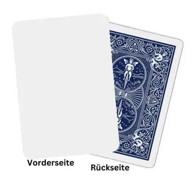 Bicycle Zauberkarten Leere Vorderseite - Rückseite Blau