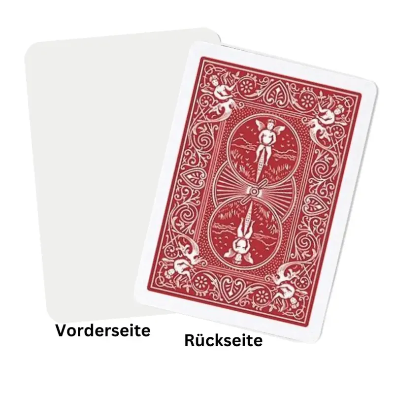 Bicycle Zauberkarten Leere Vorderseite - Rückseite Rot