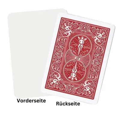 Bicycle Zauberkarten Leere Vorderseite - Rückseite Rot