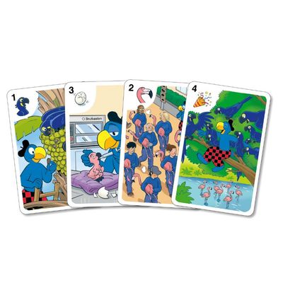 Quartett Globi und die Papageien
