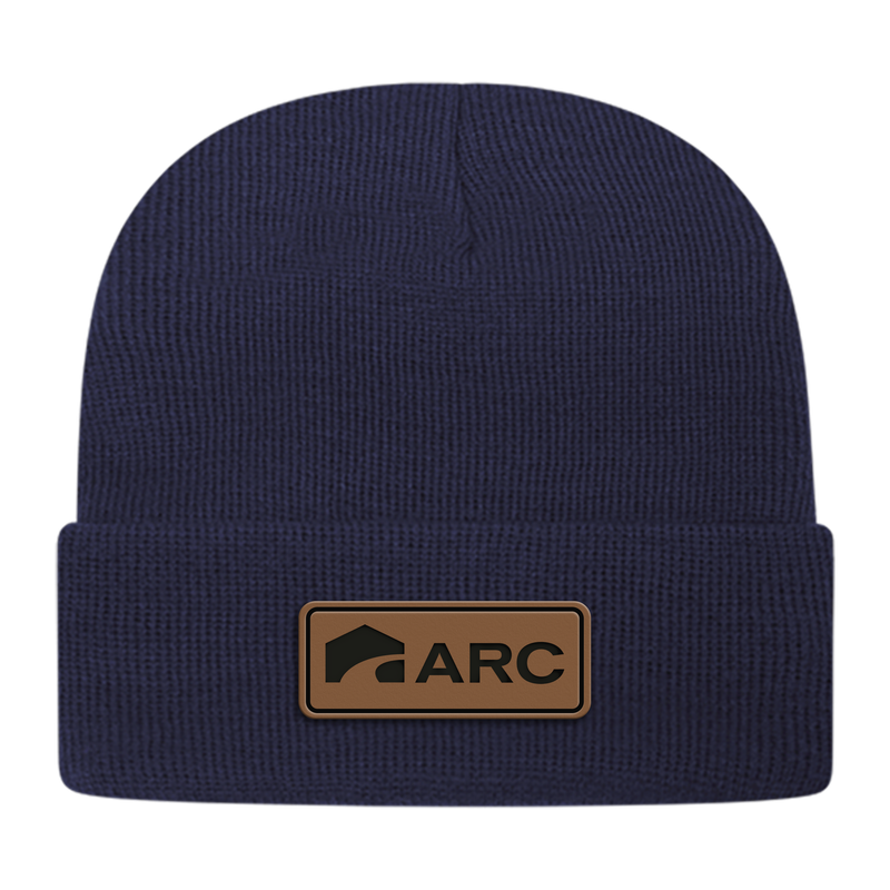 Navy Knit Cap with Cuff