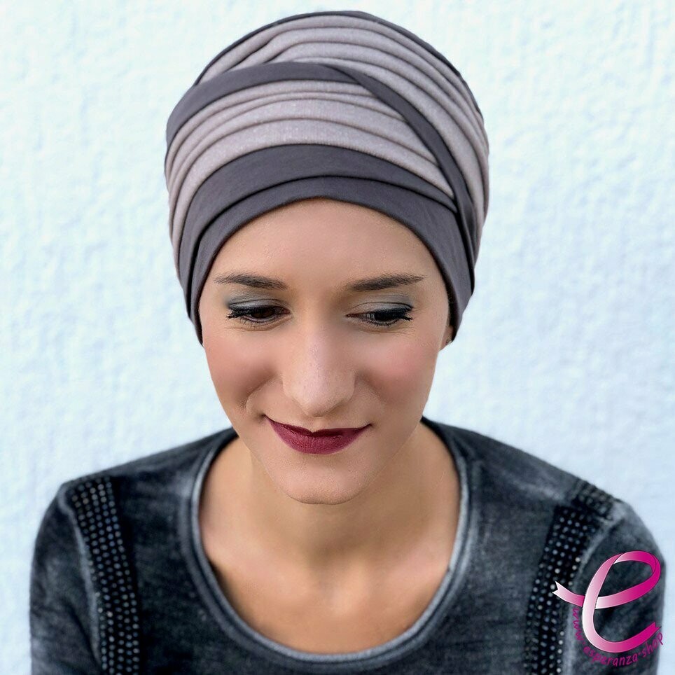 Turban DORIS Taupe pailleté