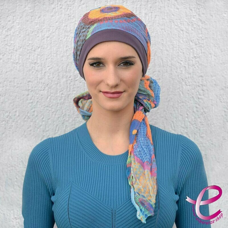 Turban UGHET Bleu/Pourpre