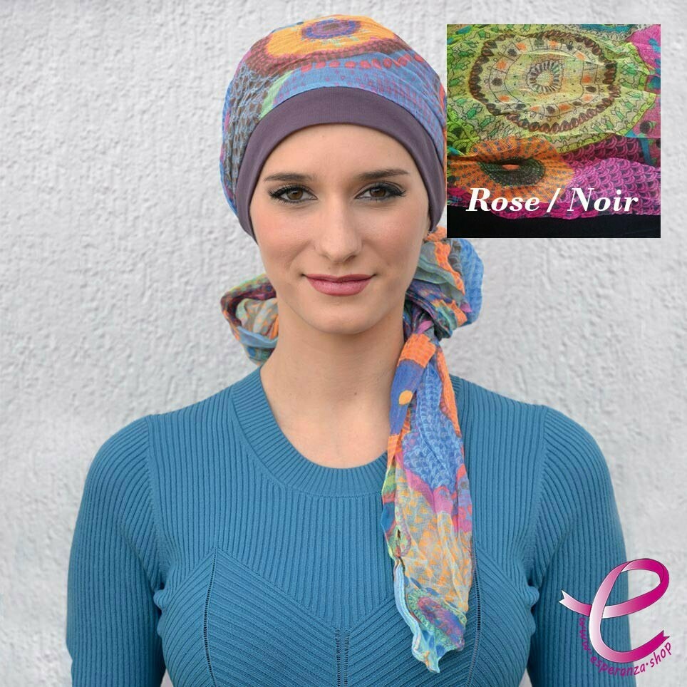 Turban UGHET Rose/Noir