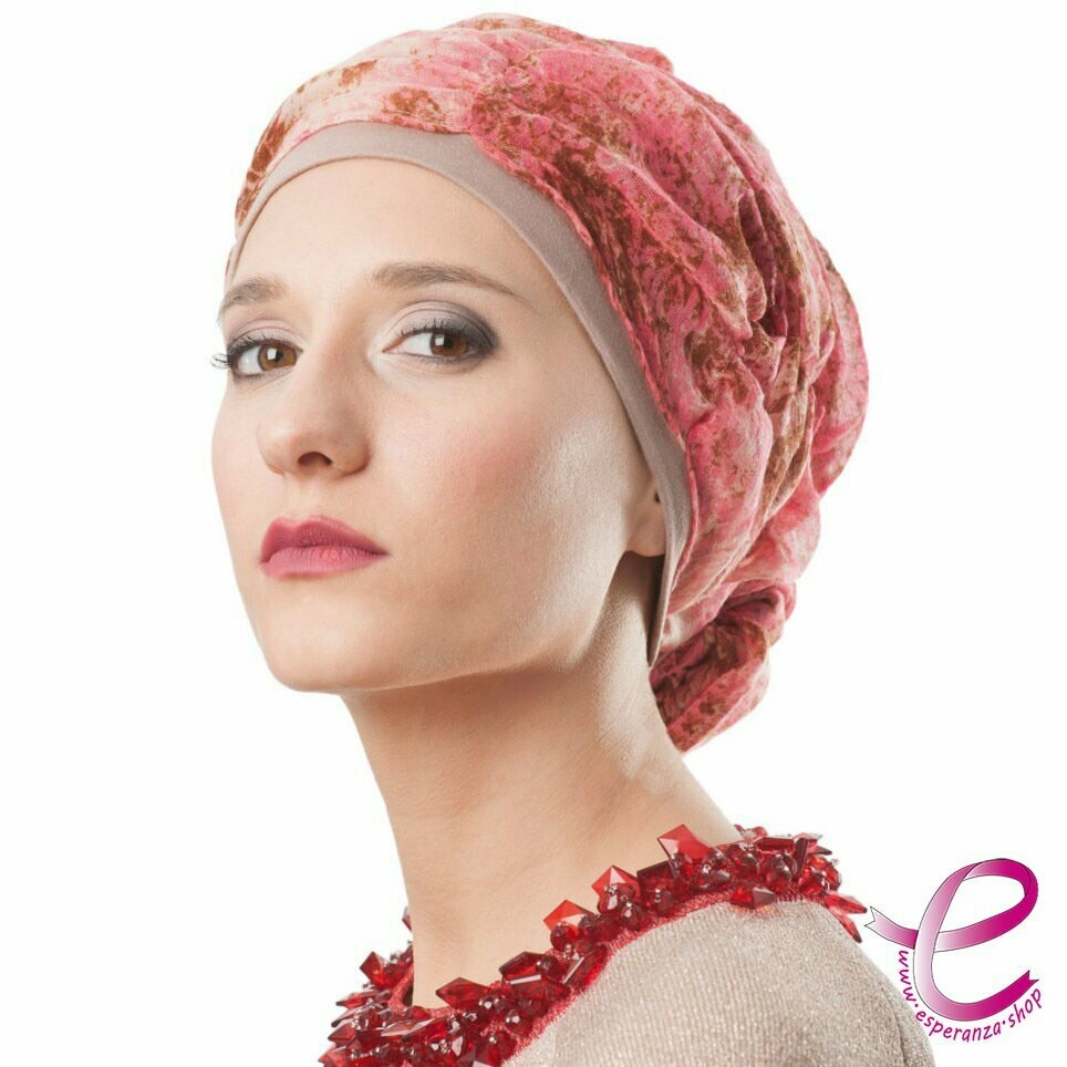 Turban SUZANNE Marbré Rose