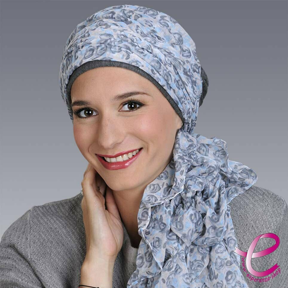Foulard DUCHESSE Bleu/Gris