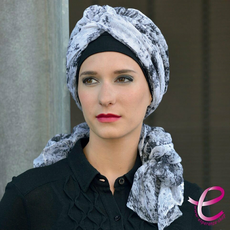 Foulard DUCHESSE Noir/Gris