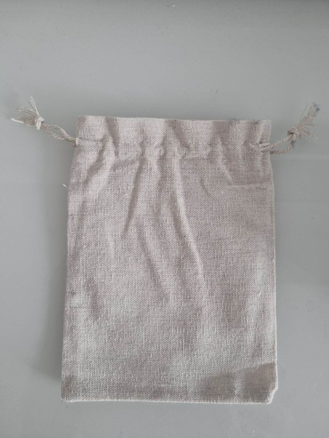Pochette en Lin crème grand modèle