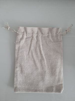 Pochette en Lin crème grand modèle