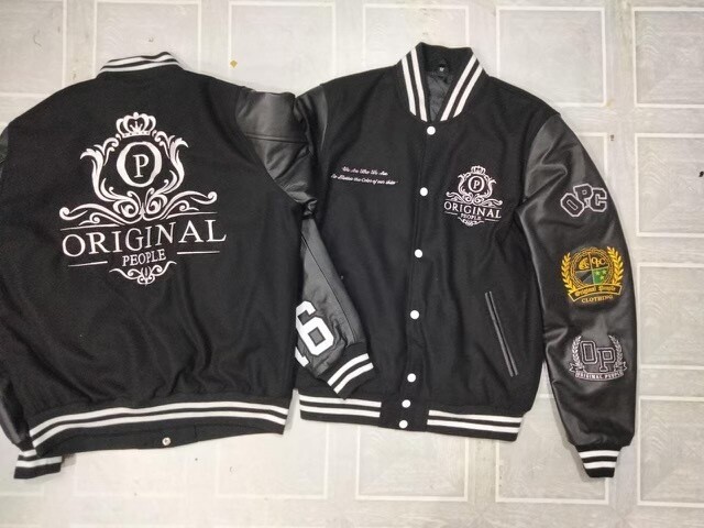 Black Original People Varsity Jacket