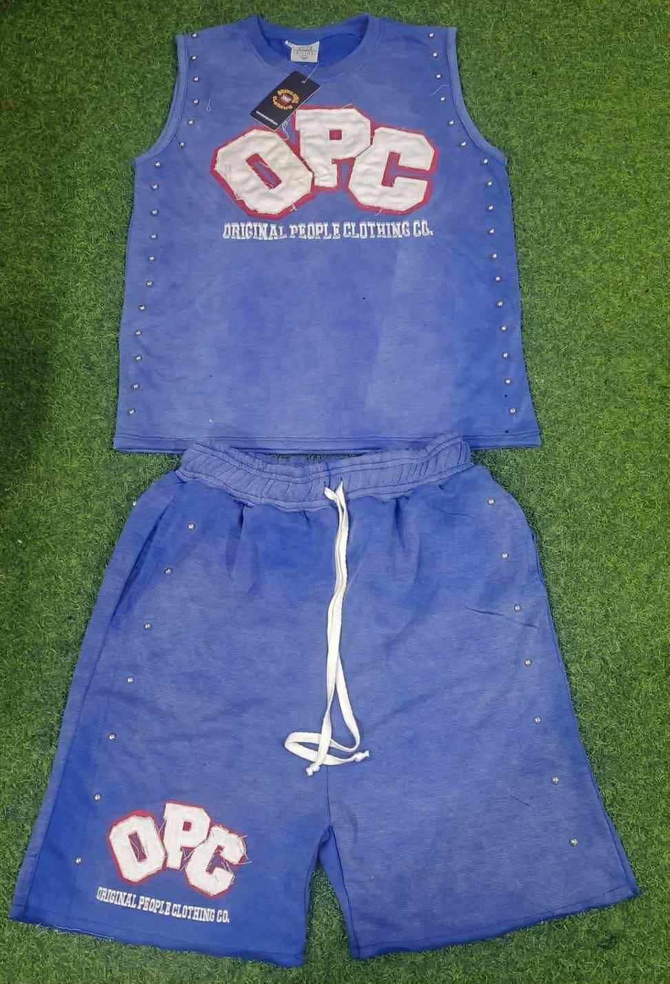 Sleeveless OPC Short Set (Blue)