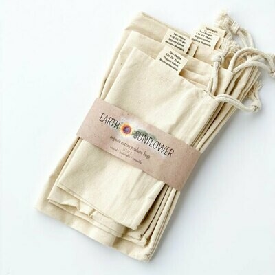 Organic Bulk Cotton Produce Bags