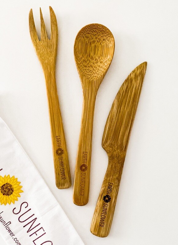 Handmade Organic Bamboo Cutlery Set
