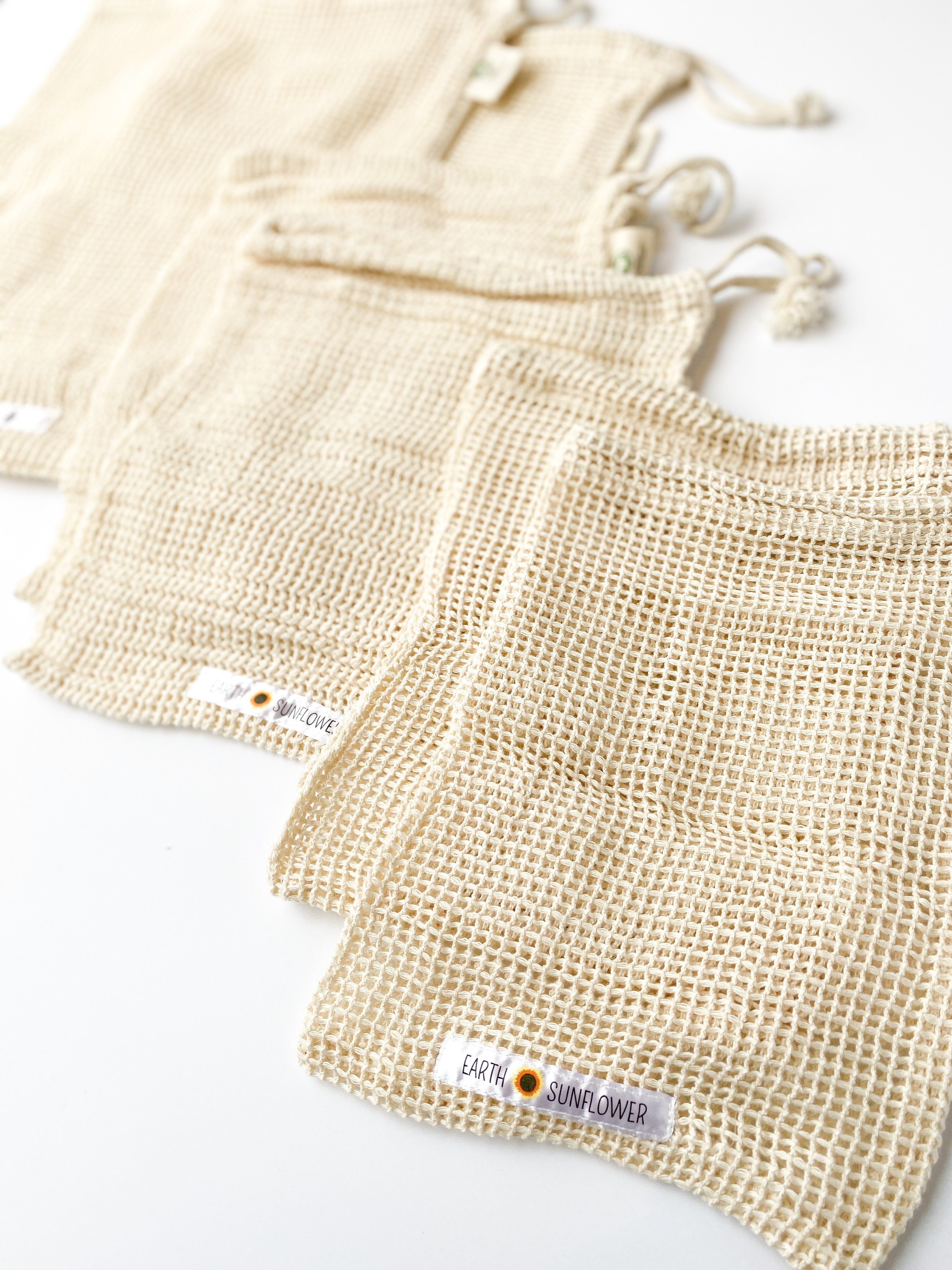 Organic Mesh Cotton Produce Bags Organic Mesh Cotton Produce Bags