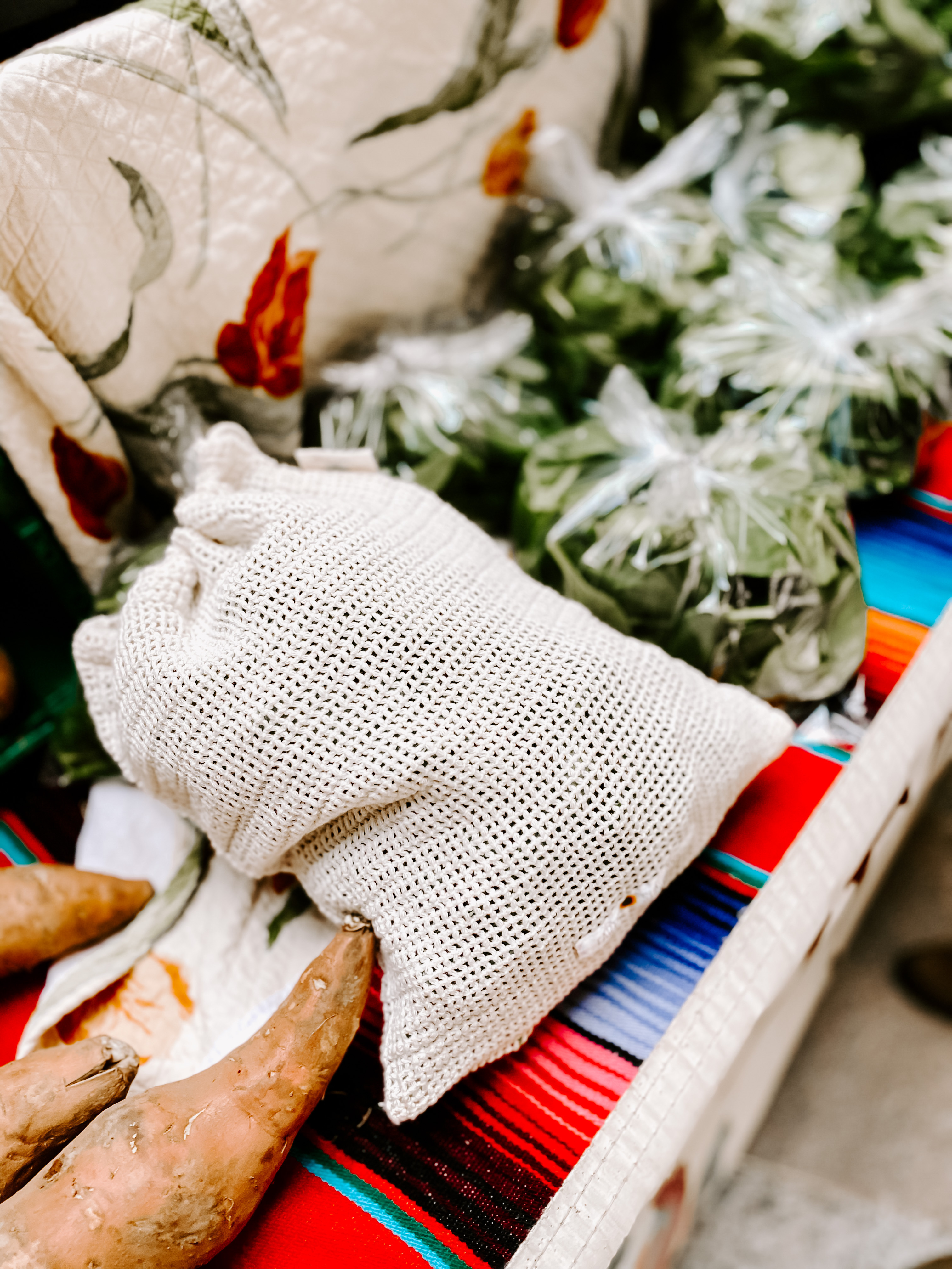 Organic Mesh Cotton Produce Bags Organic Mesh Cotton Produce Bags
