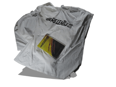#BeRelentless White T-Shirt/Book Bundle