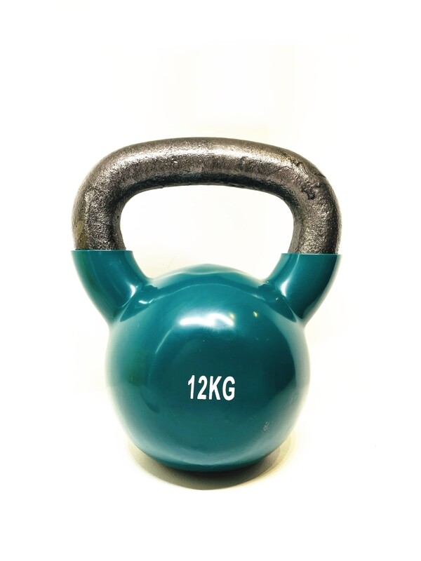 12KG Cast Iron Vinyl Coated  Kettlebell Green