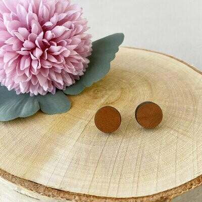 Plättchen Ohrringe aus Holz