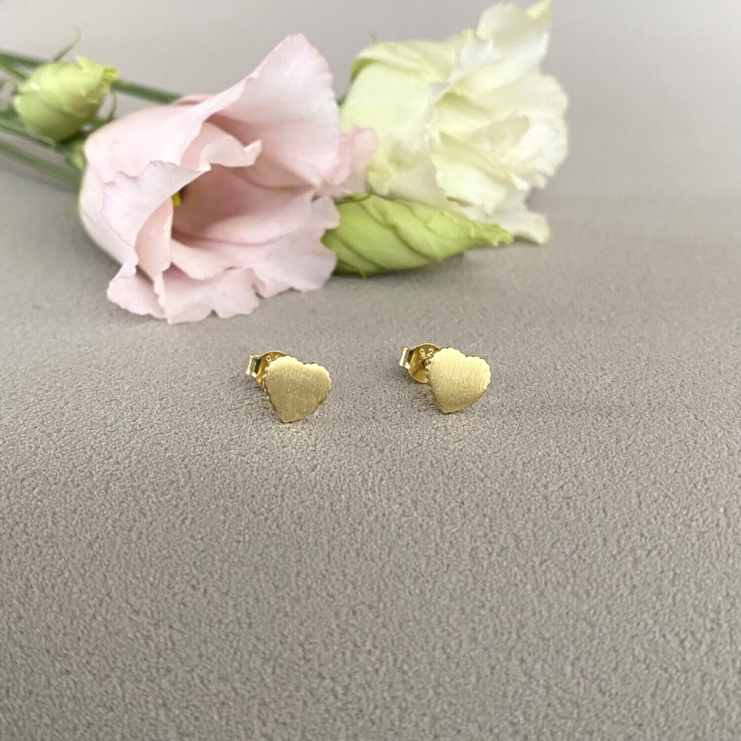 Goldene Herz Ohrstecker