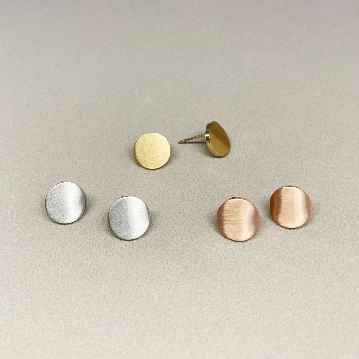 Plättchen Ohrstecker aus Edelstahl