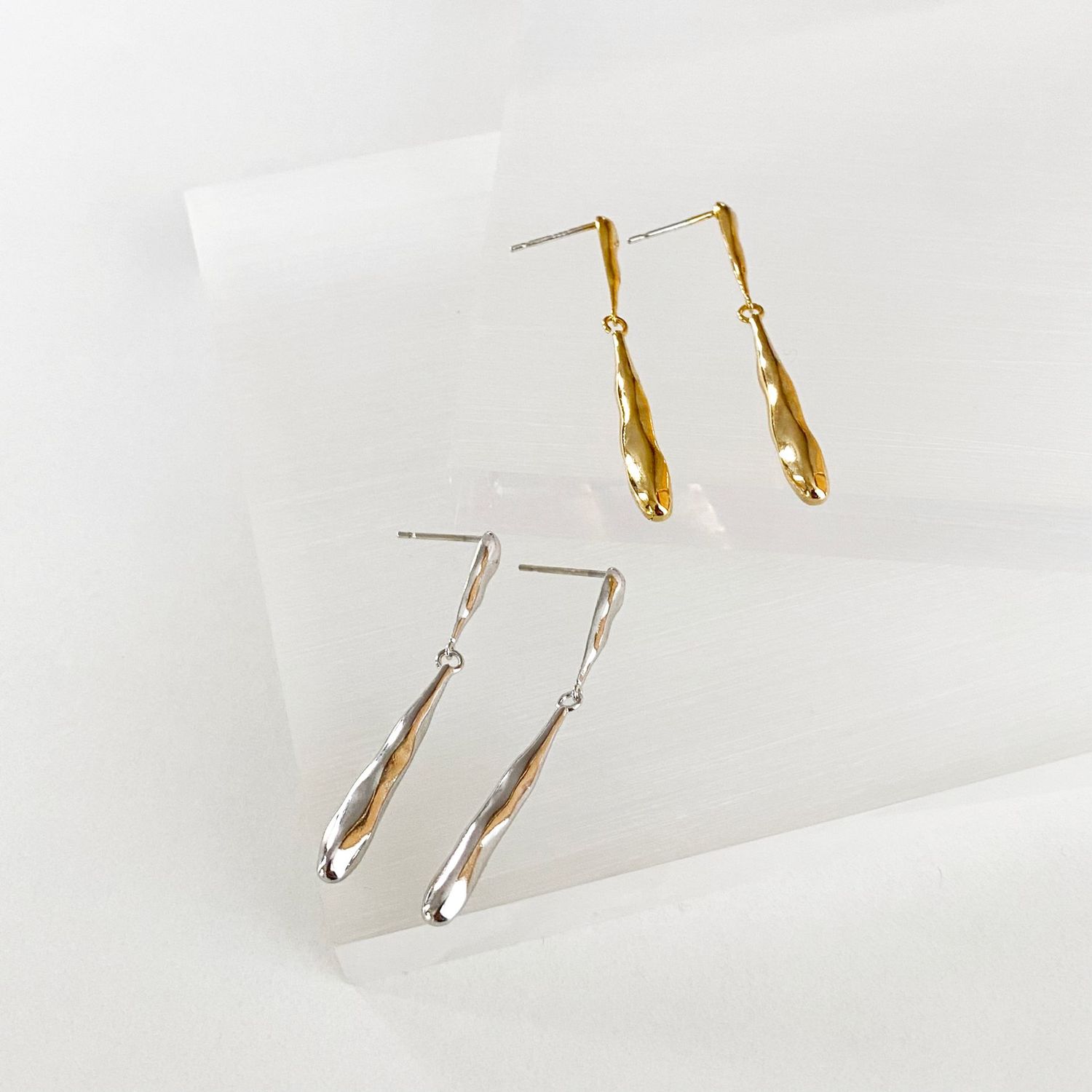 Tropfen Ohrringe Gold Silber