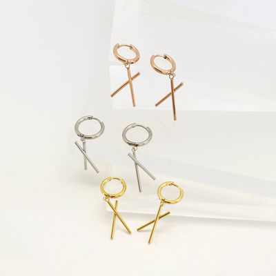 Creolen mit Kreuz Anhänger Creolen mit Kreuz Anhänger