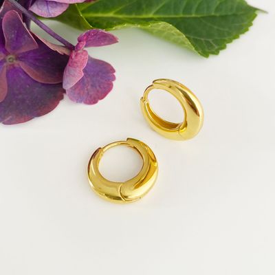 Breite Creolen Gold