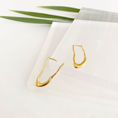 Creolen Gold organischer Form