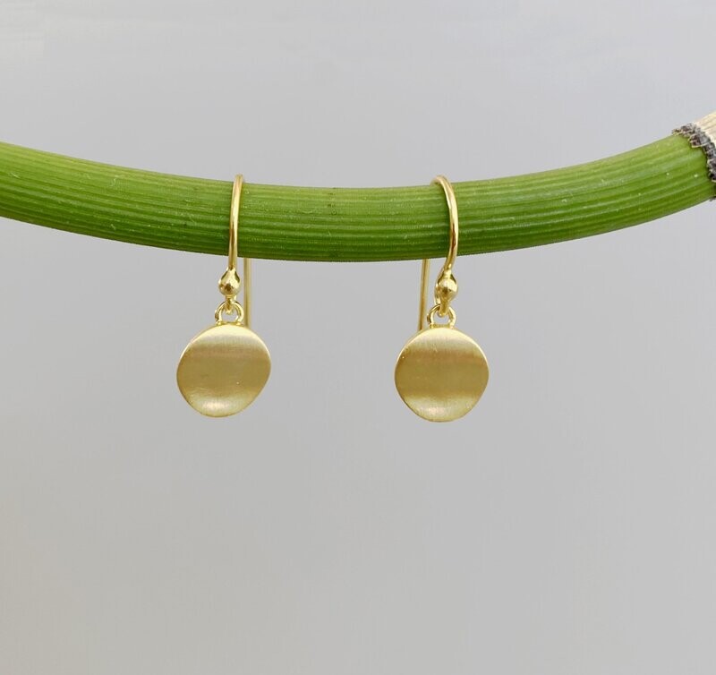 Gewellte Plättchen Ohrringe Gold