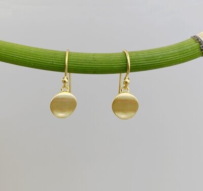 Gewellte Plättchen Ohrringe Gold