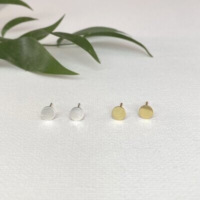 Plättchen Ohrstecker Gold Silber