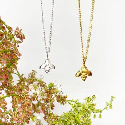 Biene Halskette Gold Silber 925 Biene Halskette Gold Silber 925