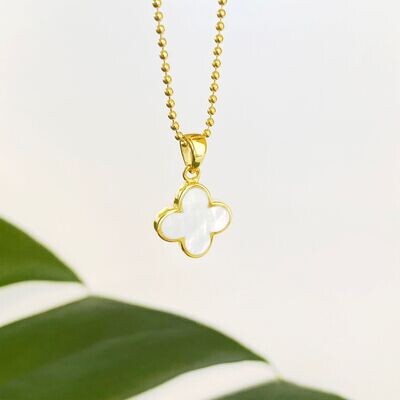 Kleeblatt Kette Gold aus 925 Sterling Silber