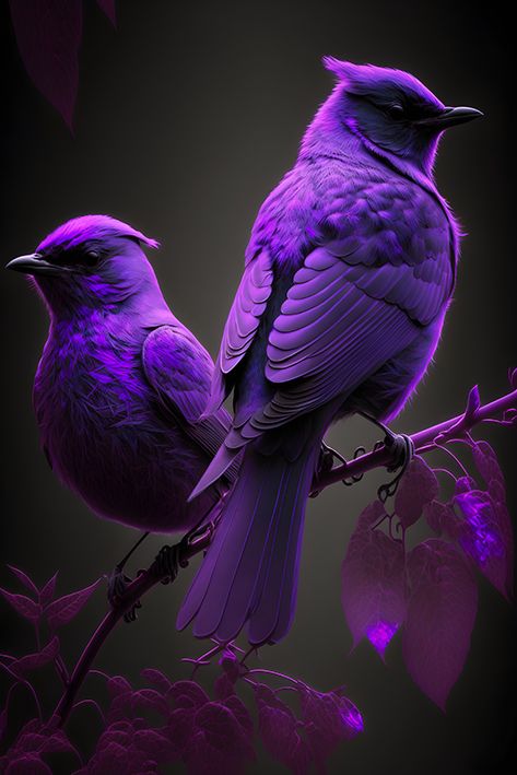 Purple Song Birds