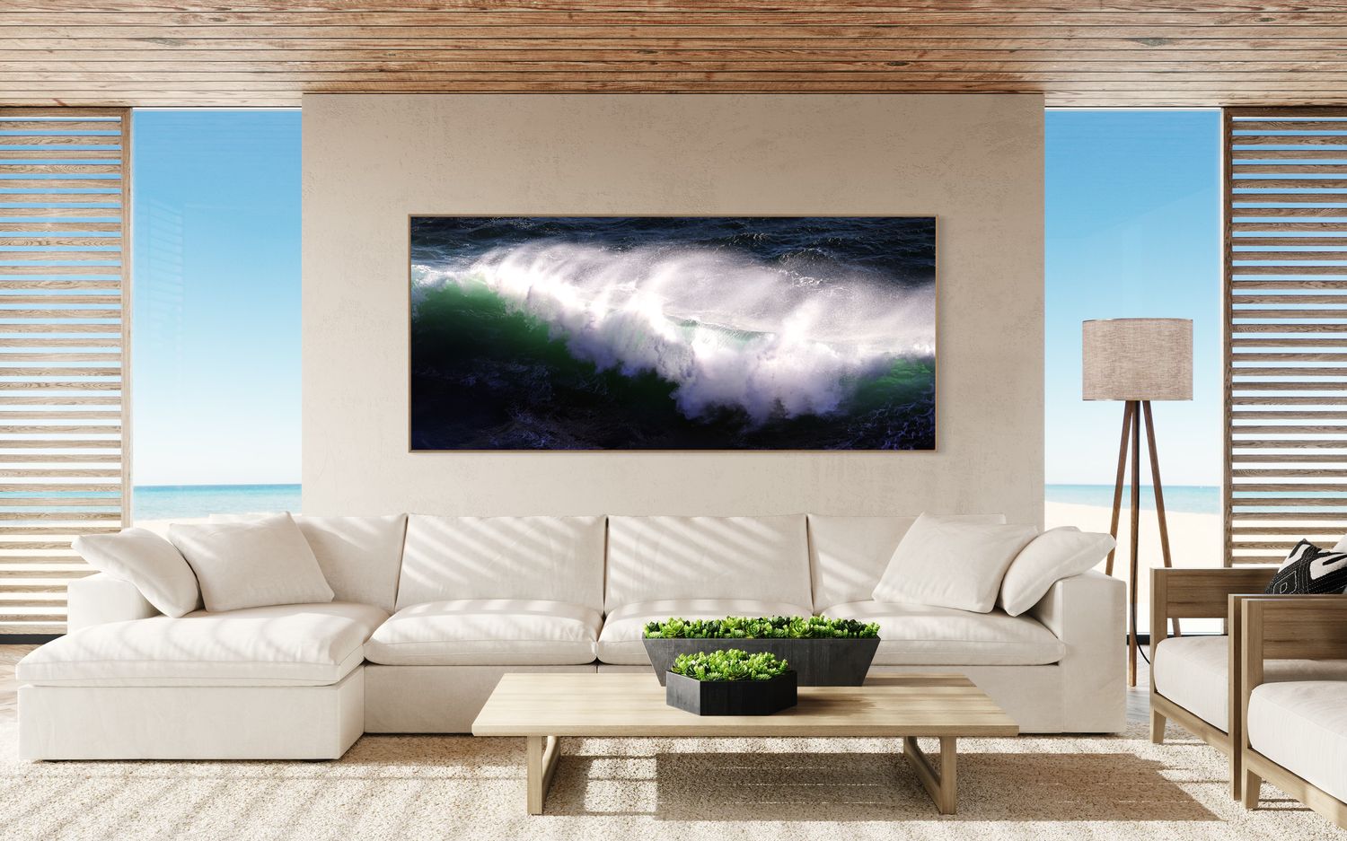 Beach Wave with Spray