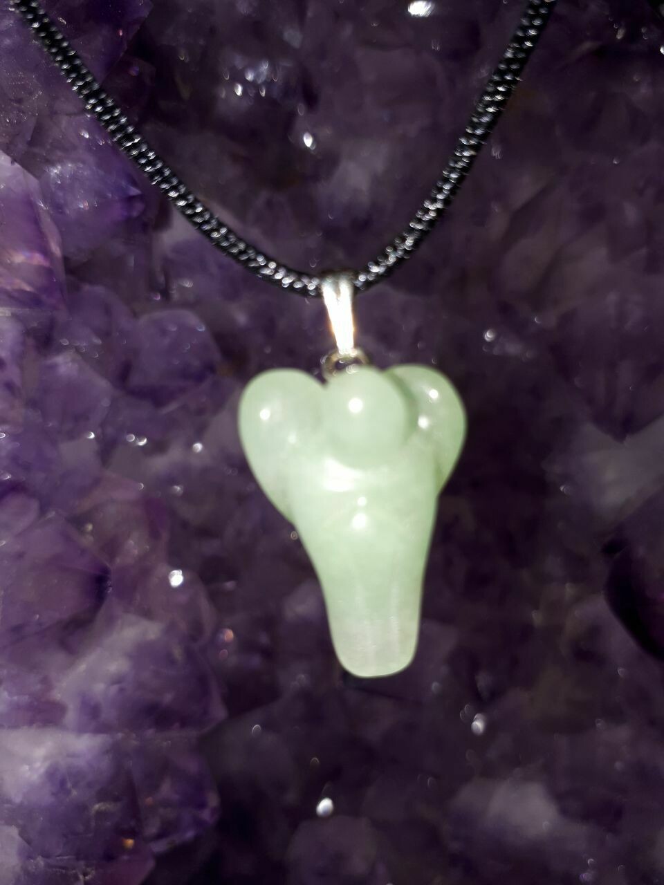 Serpentin Jade Engel als Anhänger