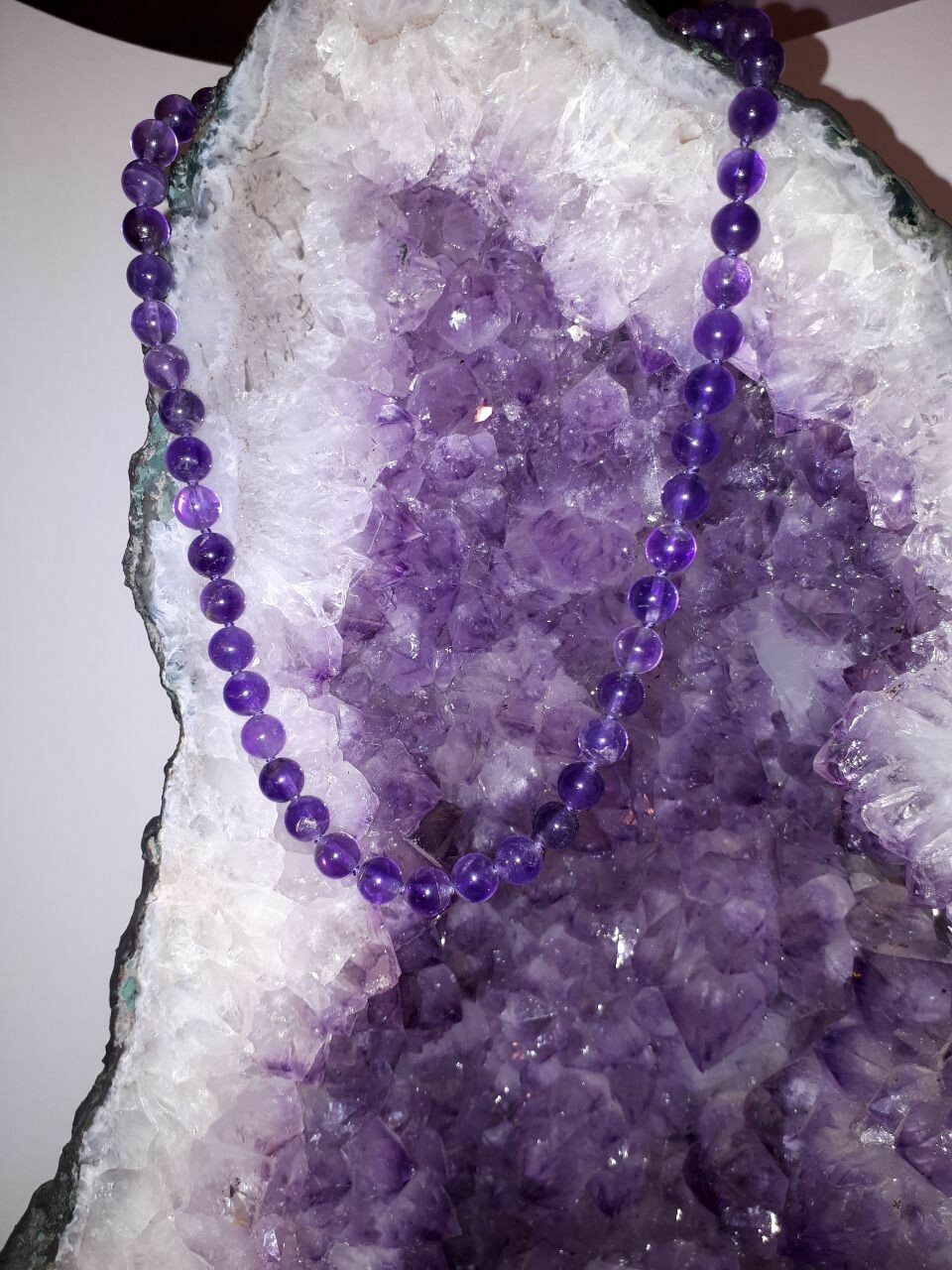 Amethyst Edelstein Kugelkette
