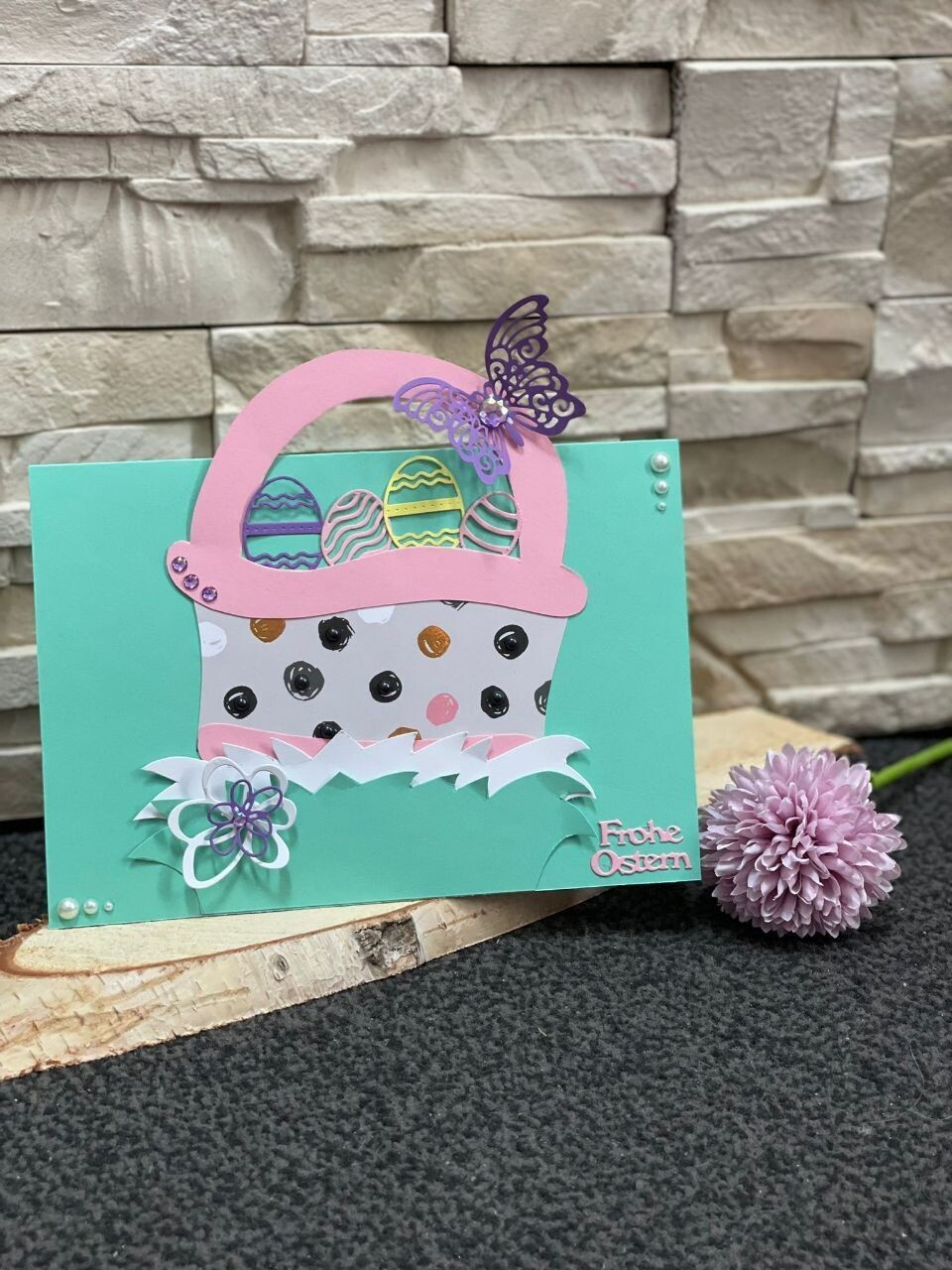 Designer-Karten A5 aufklappbar zu Ostern in verschiedenen Farben (ohne Deko)