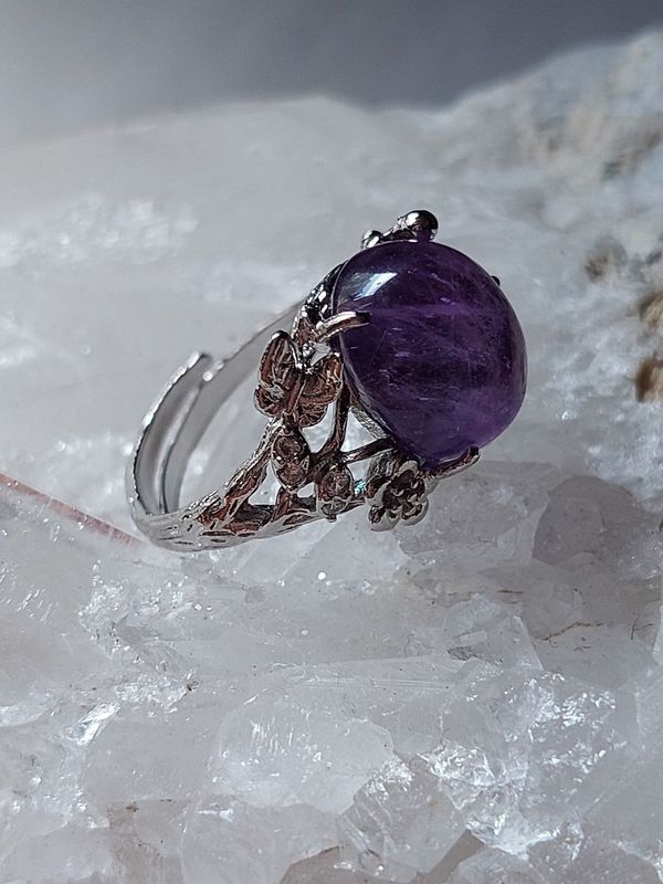 Amethyst Ring (grössenverstellbar)