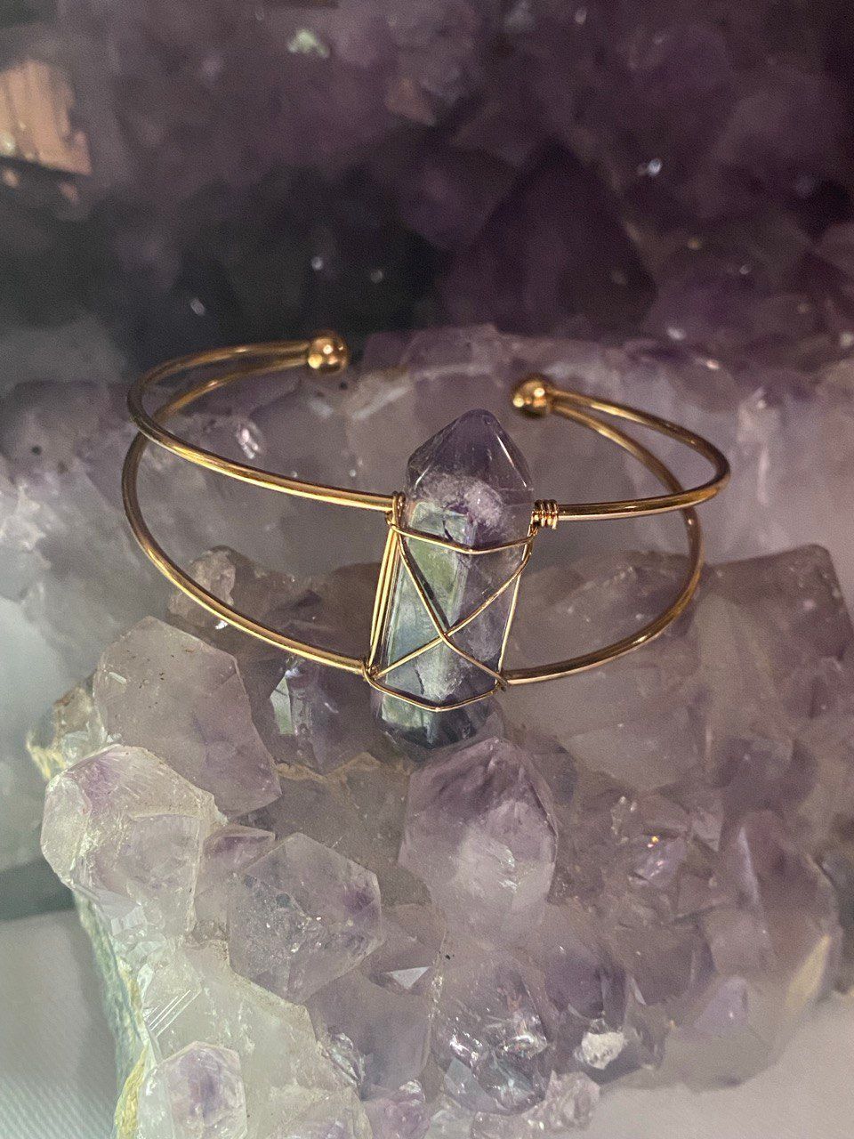 Amethyst Armreif Doppelende