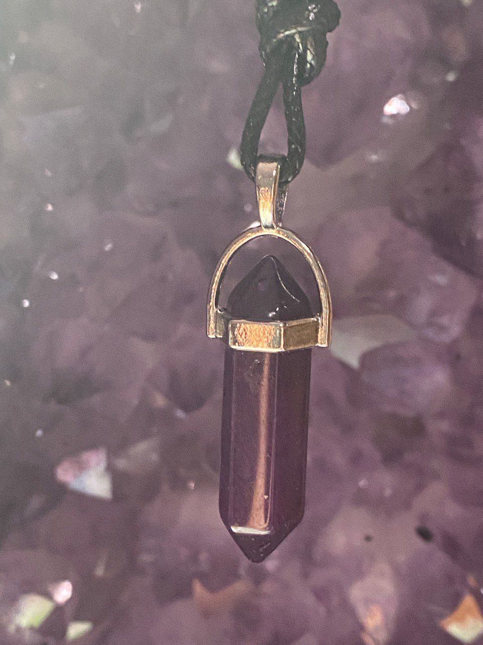 Amethyst Doppelenderspitze als Anhänger