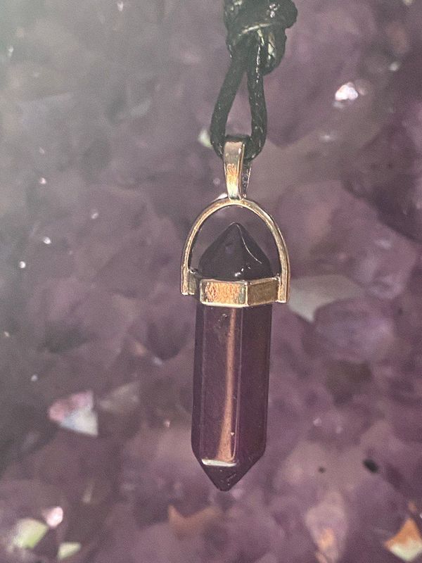 Amethyst Doppelenderspitze als Anhänger Amethyst Doppelenderspitze als Anhänger
