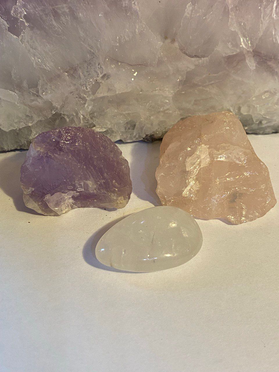 Edelstein-Gruppe zum Schutz vor Computerstrahlen (ohne Amethyst-Stufe)