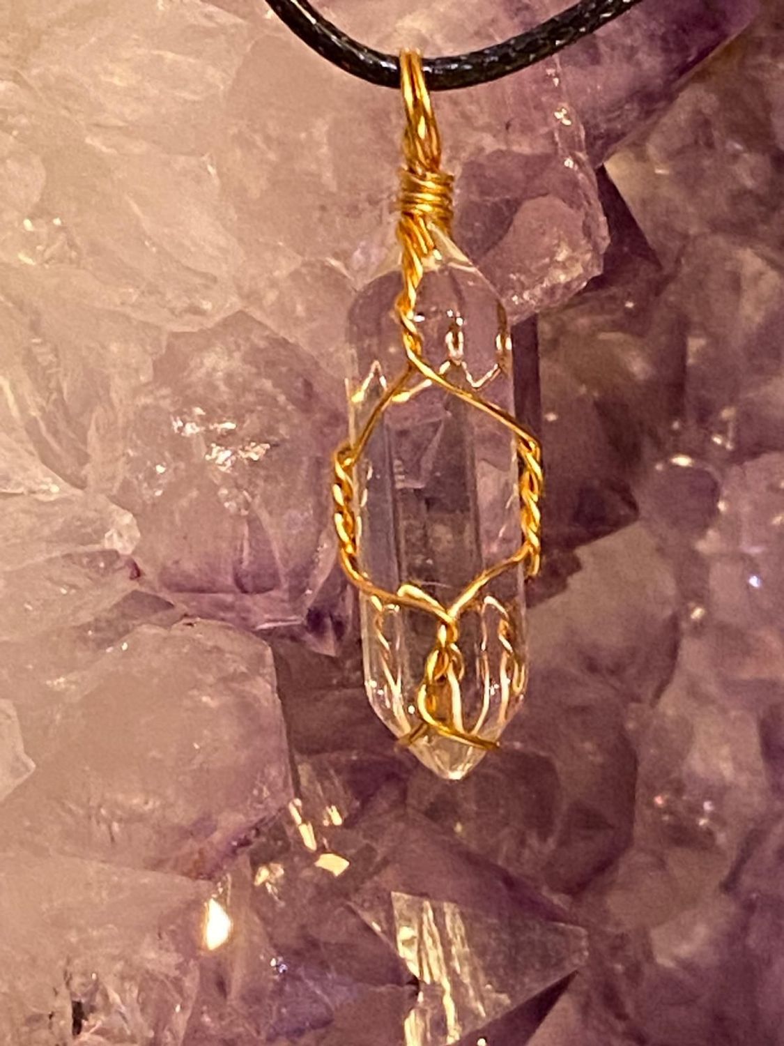 Bergkristall Doppelender als Anhänger Bergkristall Doppelender als Anhänger