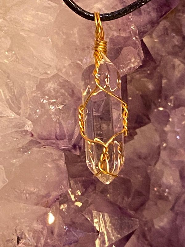 Bergkristall Doppelender als Anhänger Bergkristall Doppelender als Anhänger