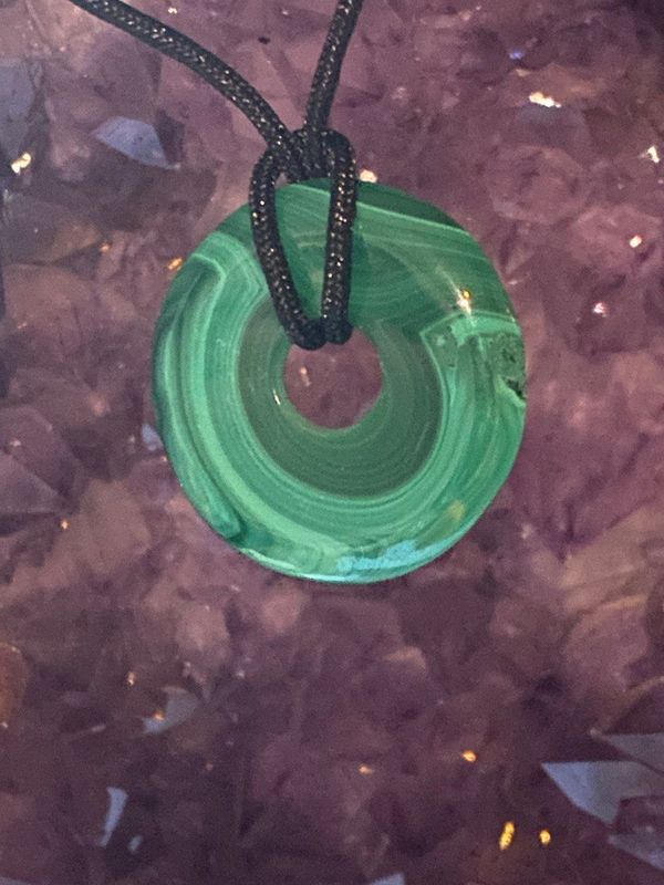 Malachit Donuts "A-Qualität"als Anhänger