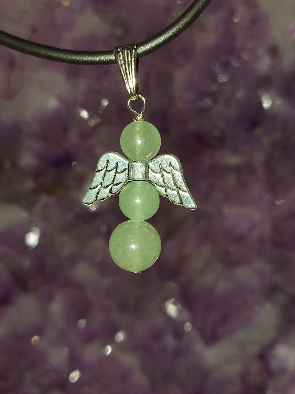 Serpentin Jade Engel als Anhänger Serpentin Jade Engel als Anhänger